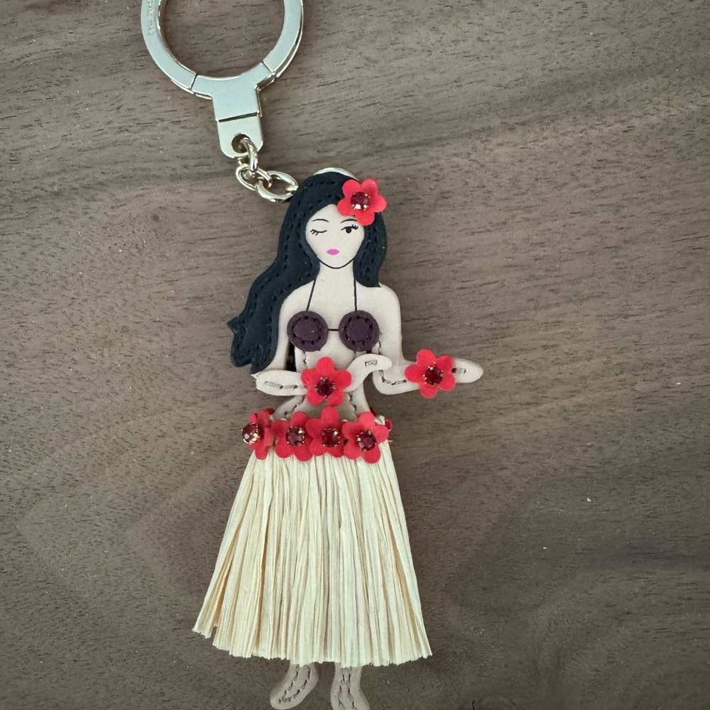 NWOT Kate Spade Hula Girl Keychain